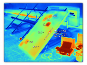 solární panel - kontrola termokamerou